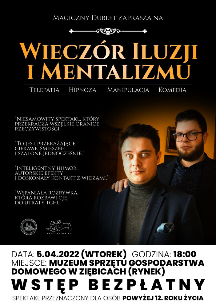 Wieczor Iluzji i Mentalizmu Magiczny Dublet m